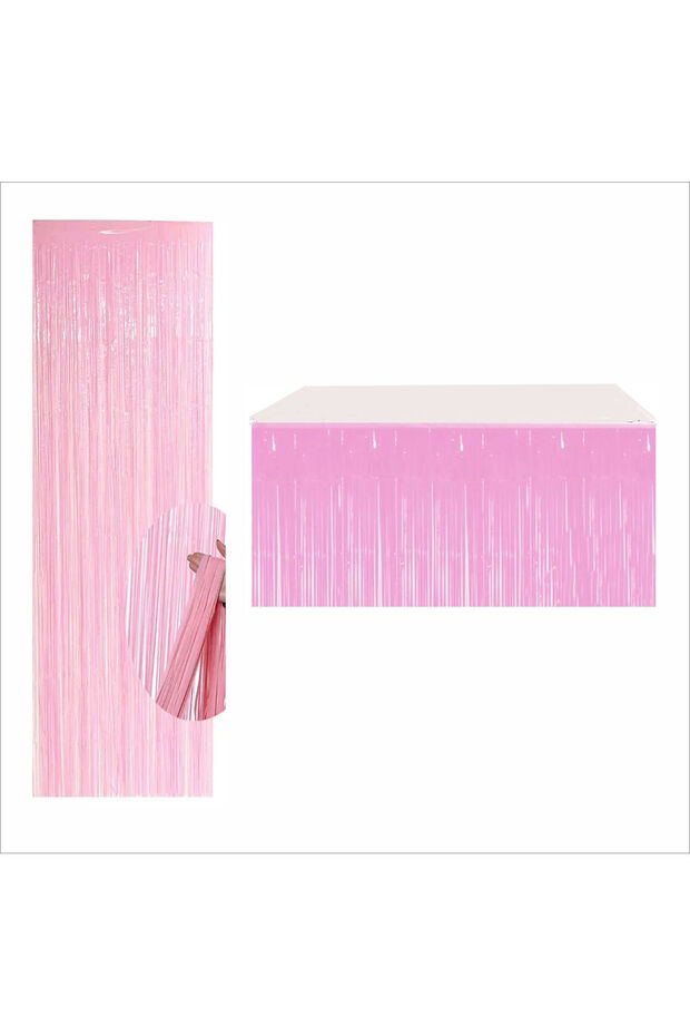 Pink Table Skirt, Pink Background