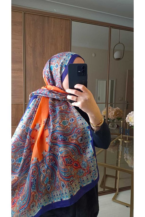 Etnik Desen Pamuk Soft Şal - 1