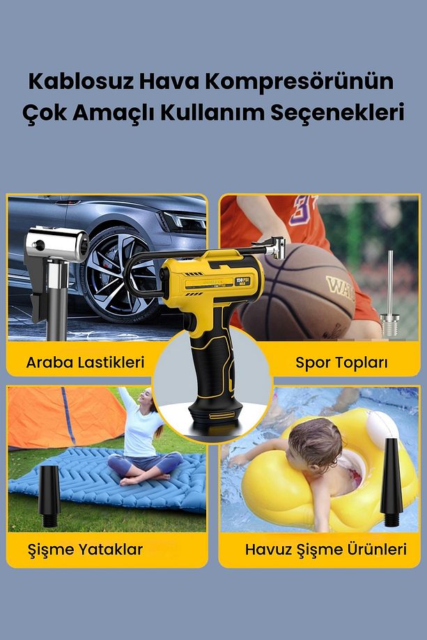 Kablosuz Şarjlı Hava Kompresörü - 4