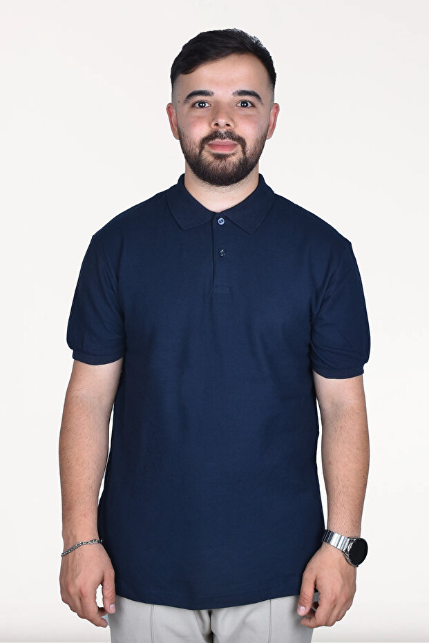 Lacivert Basic Polo Yaka Tişört