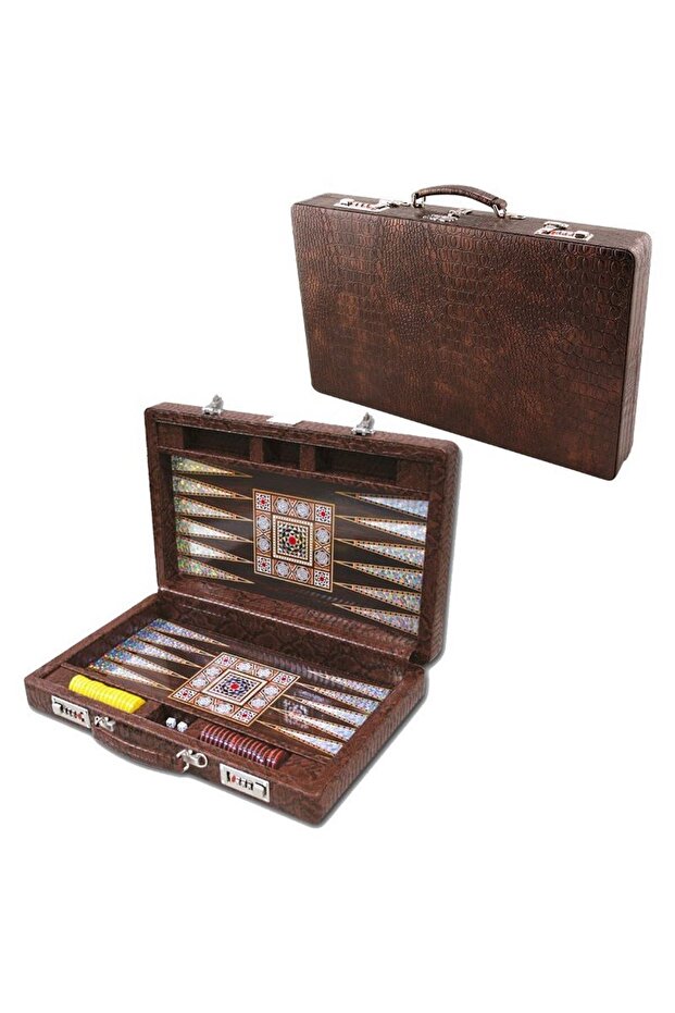 Elite Leather Backgammon Game - 1