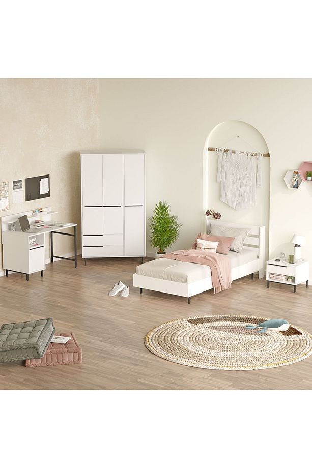 Bohem Genç Odası Takımı 4'lü Set Beyaz BOH24-W - 1