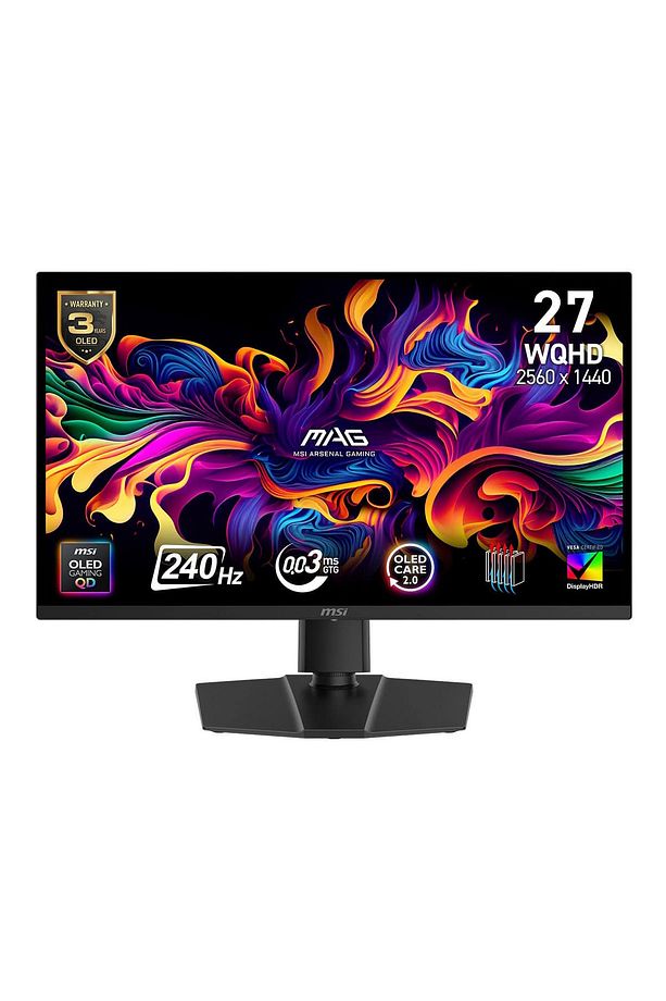 MAG 271QP QD-OLED X24 26.5 inç 240Hz 0.03ms 2K WQHD Adaptive Sync Pivot Gaming Monitör - 1