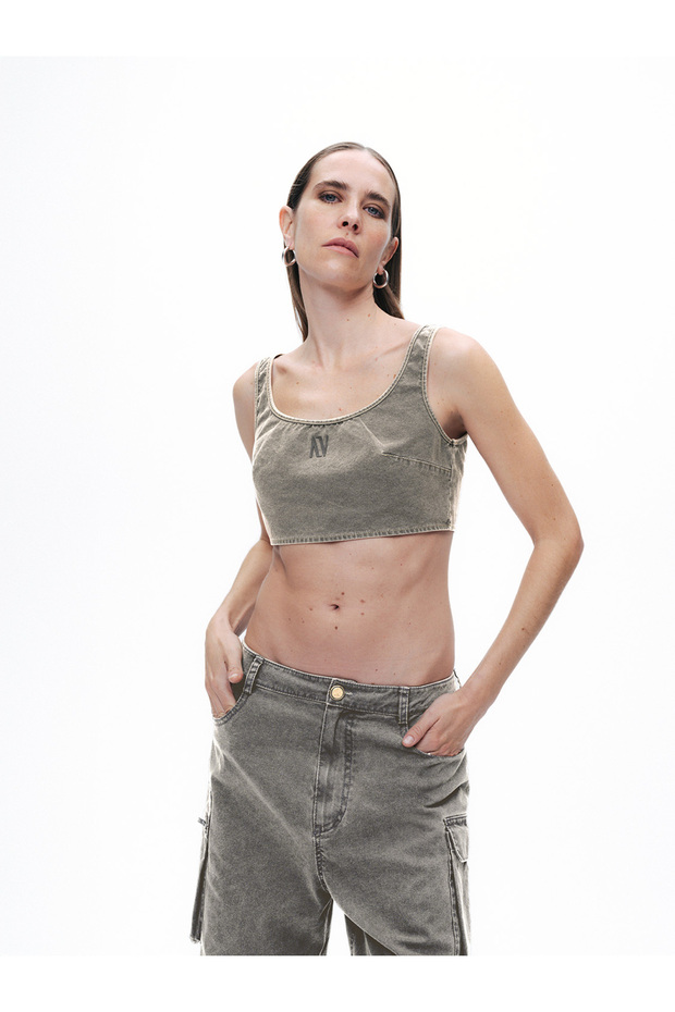 Askılı Crop Top - 3