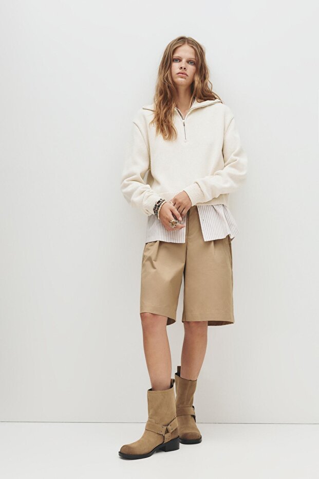 Fermuarlı yaka kazak - 3