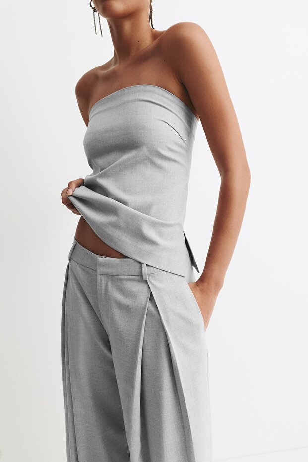 Pilili klasik pantolon - 4