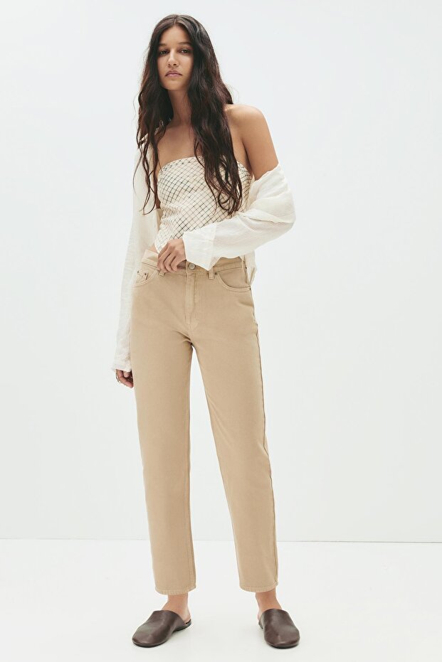 Mom fit yüksek bel jean - 2