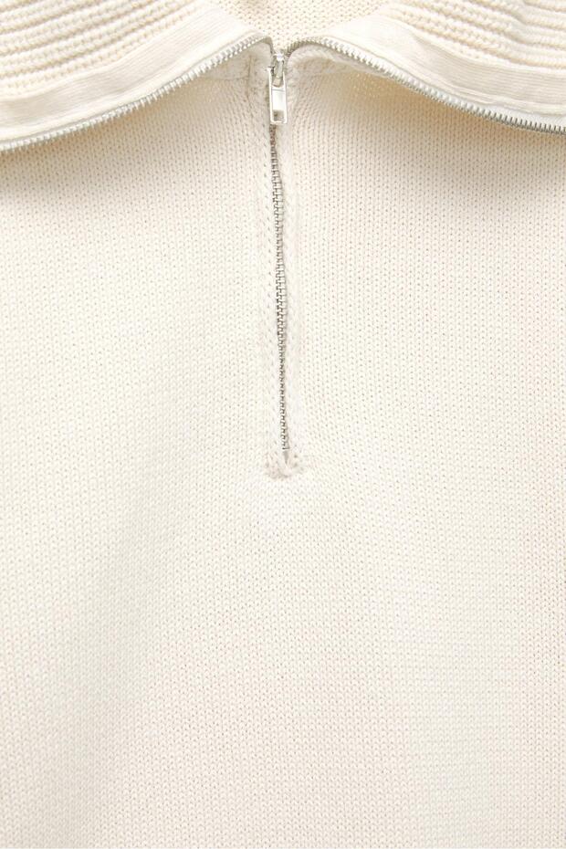 Fermuarlı yaka kazak - 7