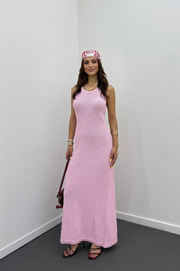 Rory Krem Örme Maxi Elbise - 2