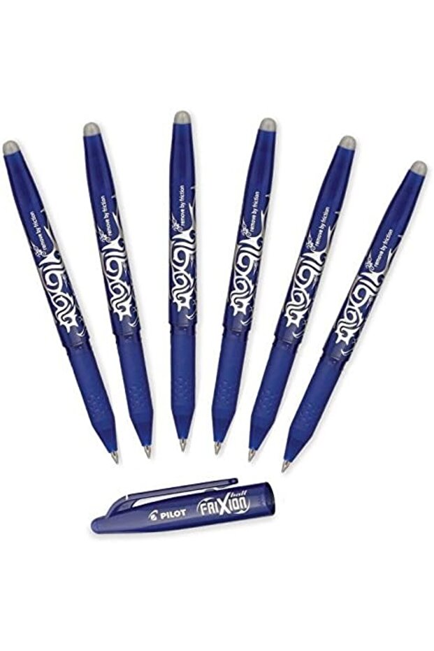 Frixion Ball, Erasable Gel Pens, Fine Point (Blue Ink, 0.7mm) - Pack Of 6
