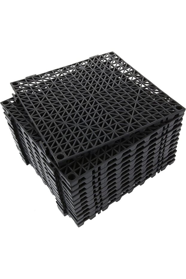FengWu 12 Pack 12" Interlocking Rubber Bathroom Flooring Tiles Non-Slip Pool Mat Splicing Shower Mat