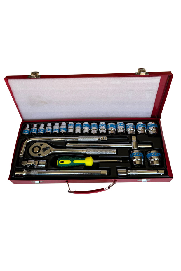 25 Parça 1/2" Cırcır Lokma Anahtar Seti - 1