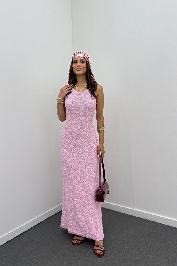 Rory Krem Örme Maxi Elbise - 1