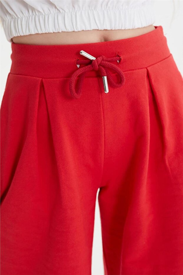 Girl Red Tracksuit Bottom - 3