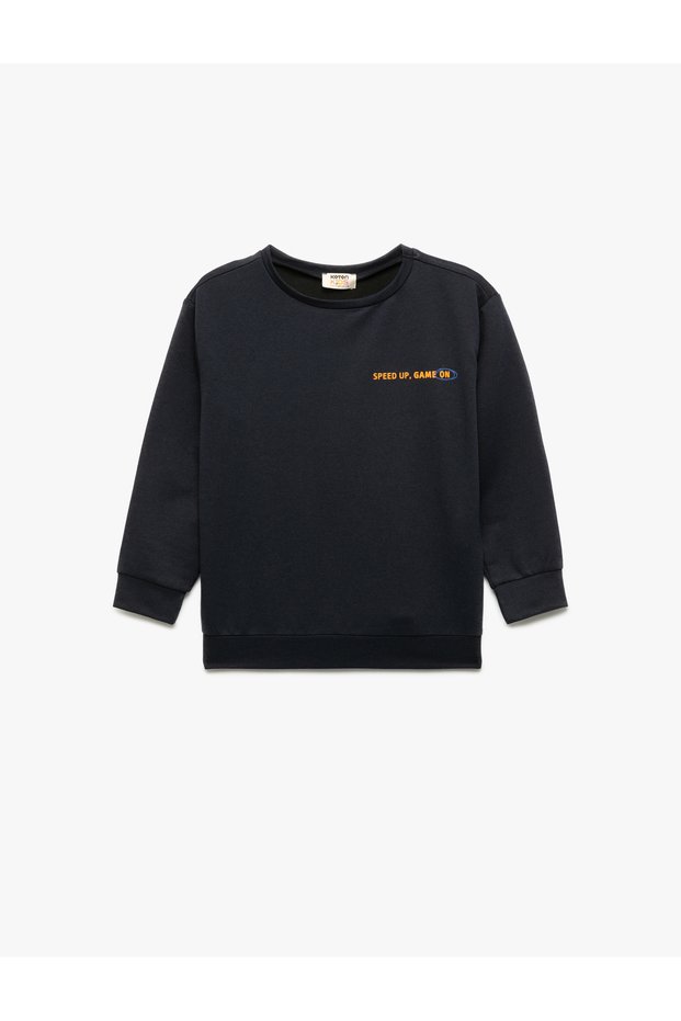 Long Sleeve Crew Neck Printed Sweatshirt