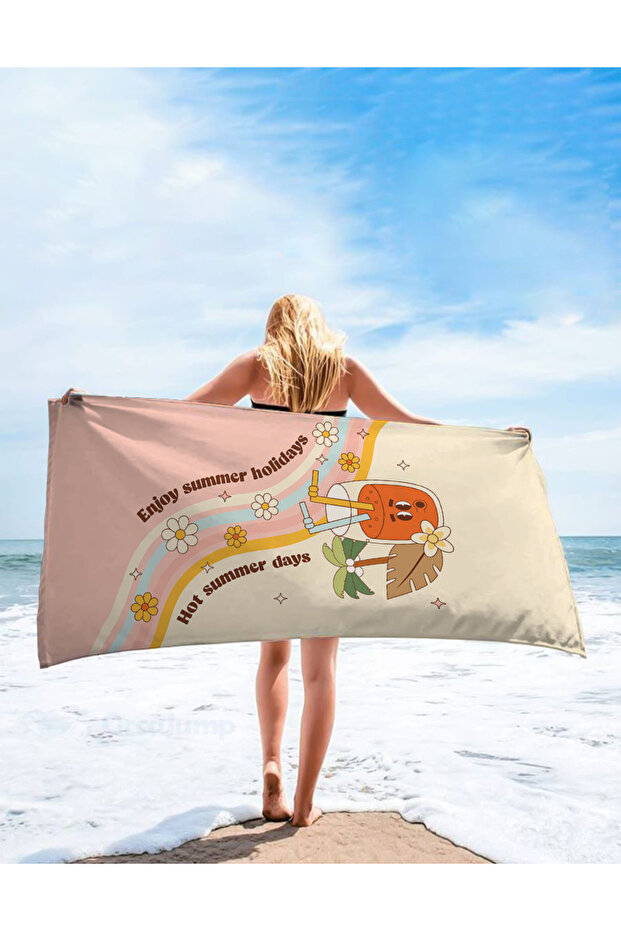 Special Design Patterned Quick Dry 75X150 cm Beach Towel – Printed