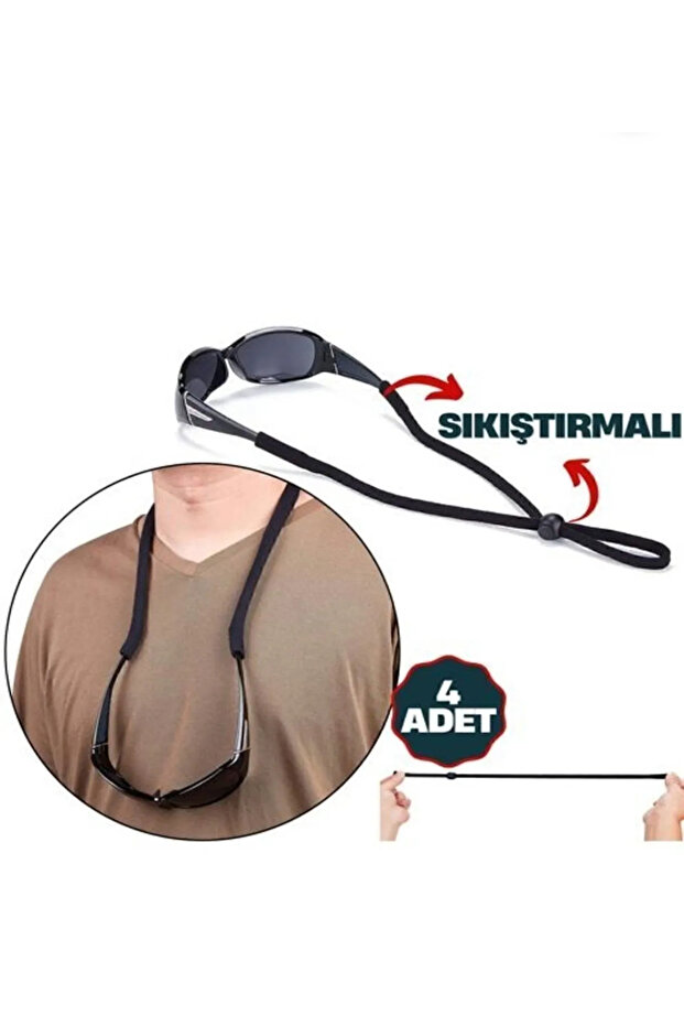 Glasses Rope Glasses Strap Sports Glasses Rope 4Pcs