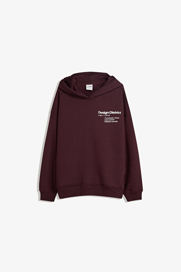 Baskılı kapüşonlu sweatshirt - 2