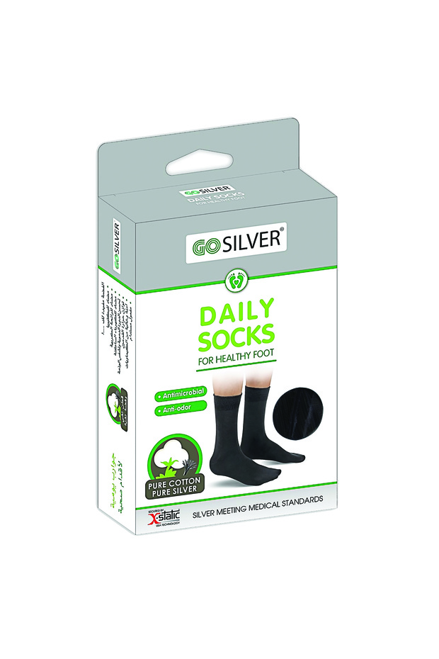 Go Silver Daily Socks Black 43/46