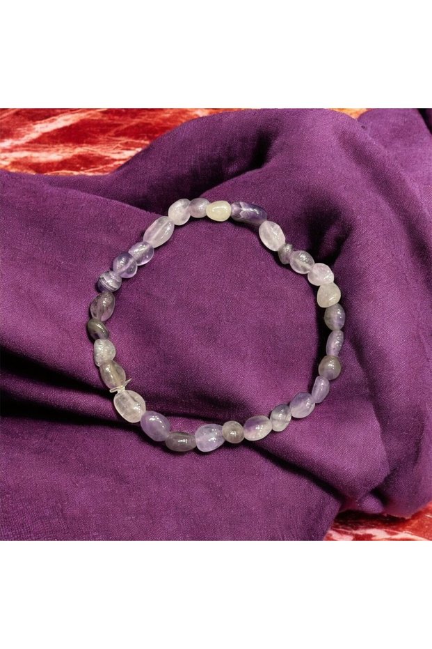 Aurastone Amethyst Light Color Tumbled Natural Stone Bracelet