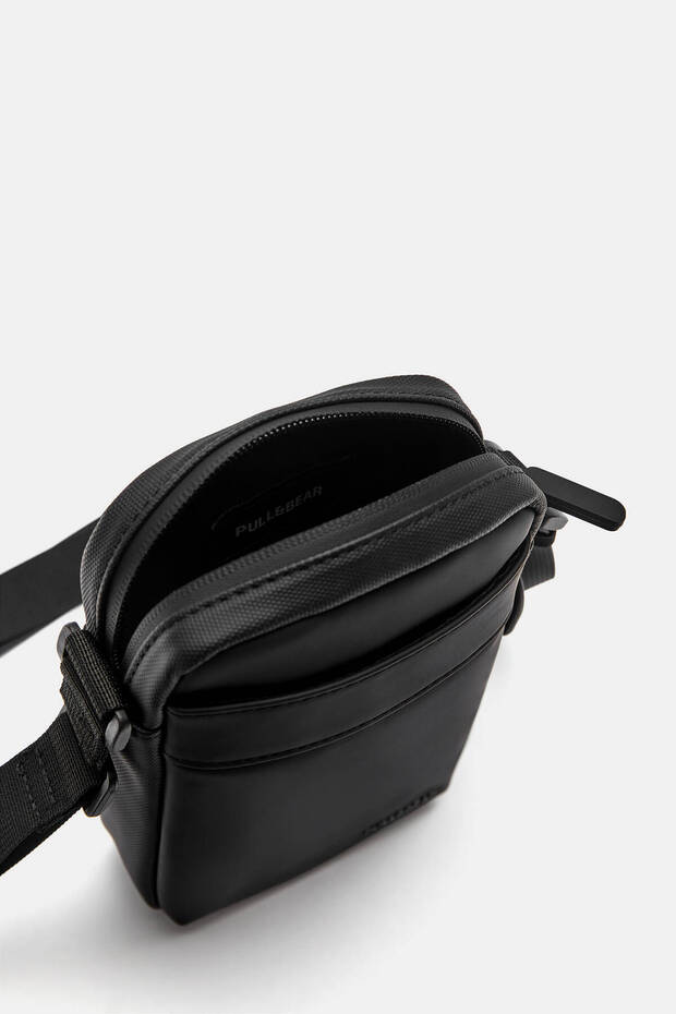 Kaplamalı omuz askılı telefon çantası - 3