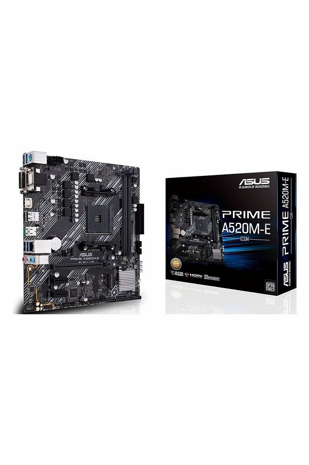 Prime A520M-E-CSM DDR4 (4600MHz)OC M.2 DVI/VGA/HDMI PCIe 3.0 AM4 mATX Anakart - 1