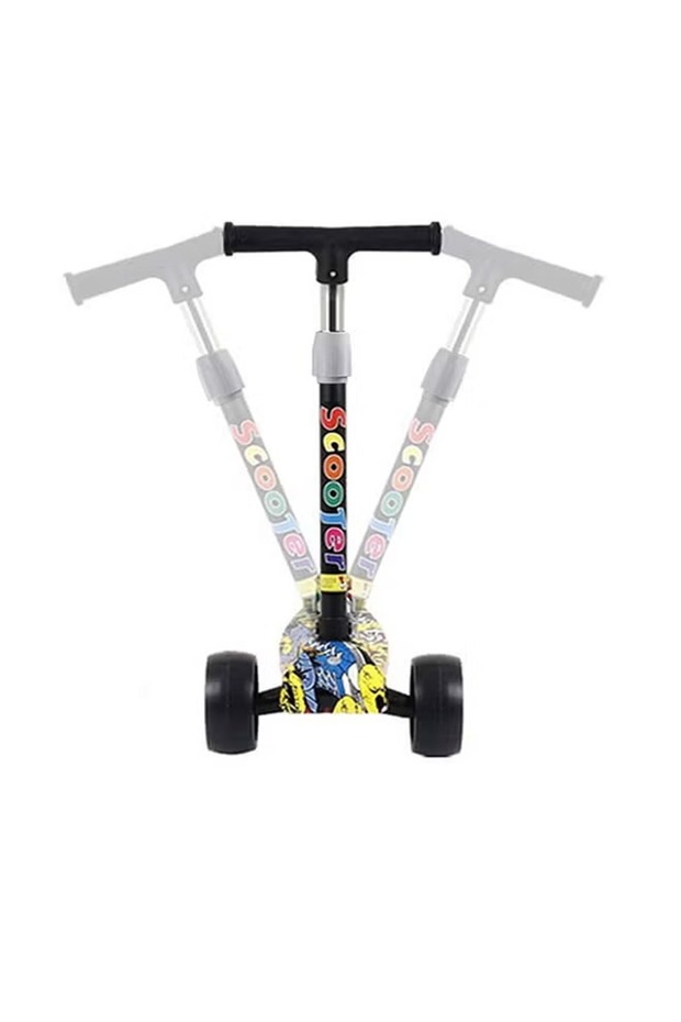 سكوتر ثلاثي العجلات قابل للطي والتعديل برسومات جرافيتي - 3