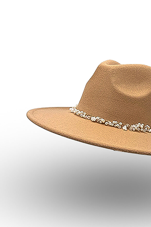 Palarie fedora eleganta cristale - 2