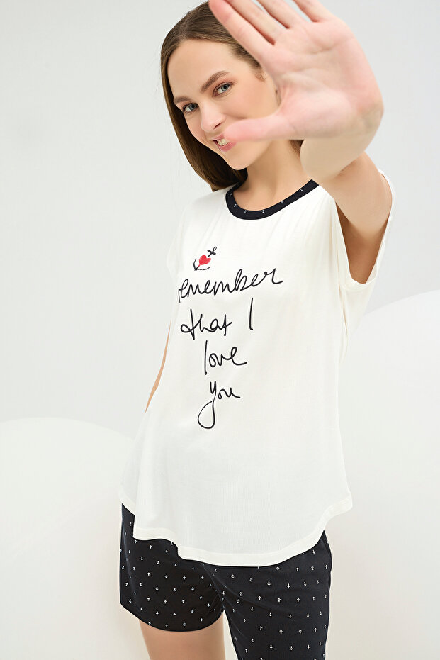 16634 KADIN BASKILI ŞORT TAKIM - 3