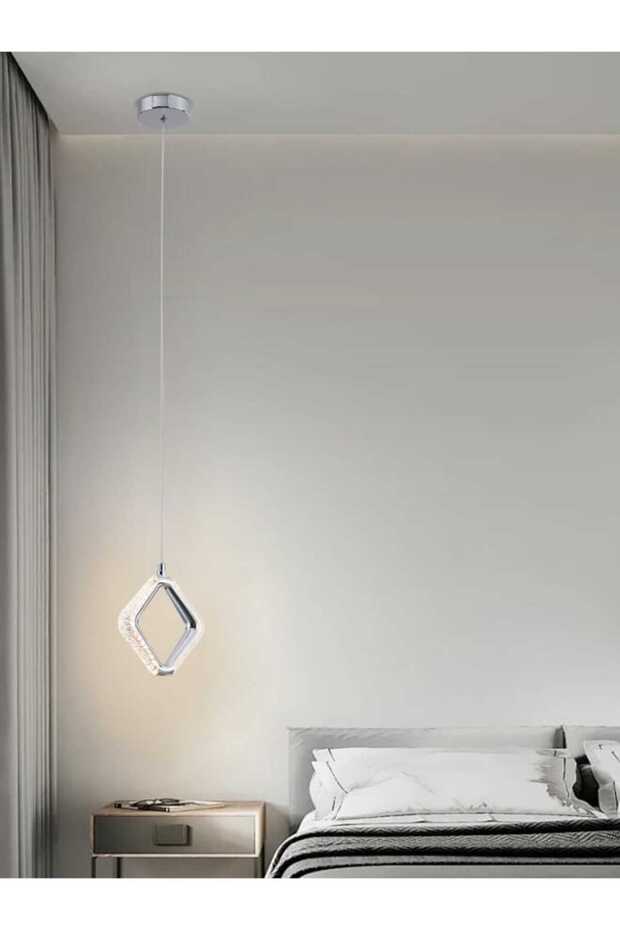 مصباح LED حديث معلق 9893-1 - 7 وات، 3 أوضاع إضاءة، قاعدة 10 سم، سلك قابل للتعديل 180 سم