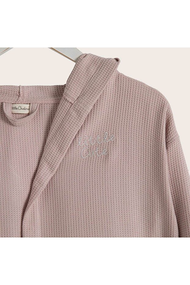 Little Basic Kapüşonlu Bornoz Pembe - 2