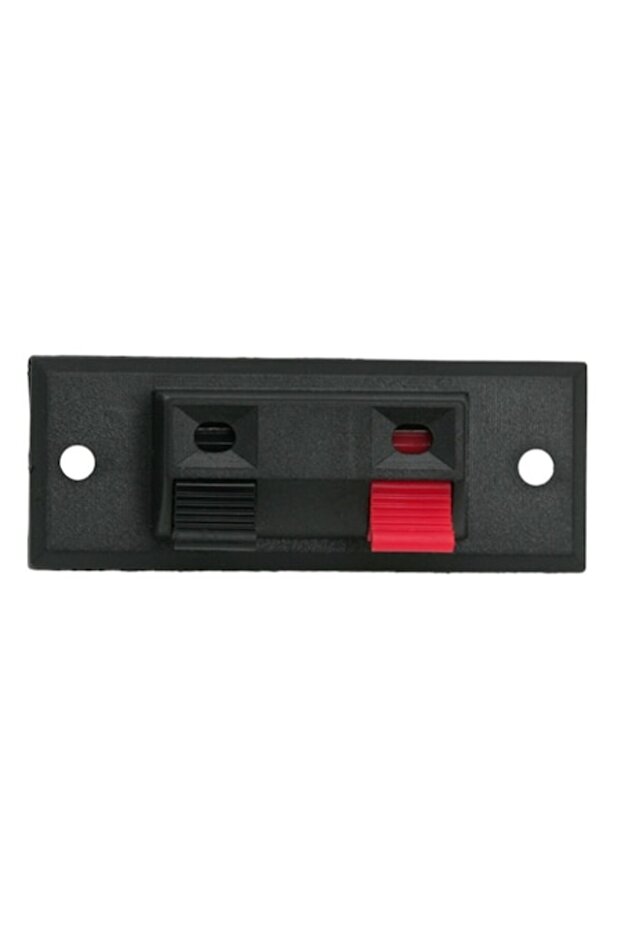 Speaker Socket, Clamp-Mounted, Black Plastic - 1