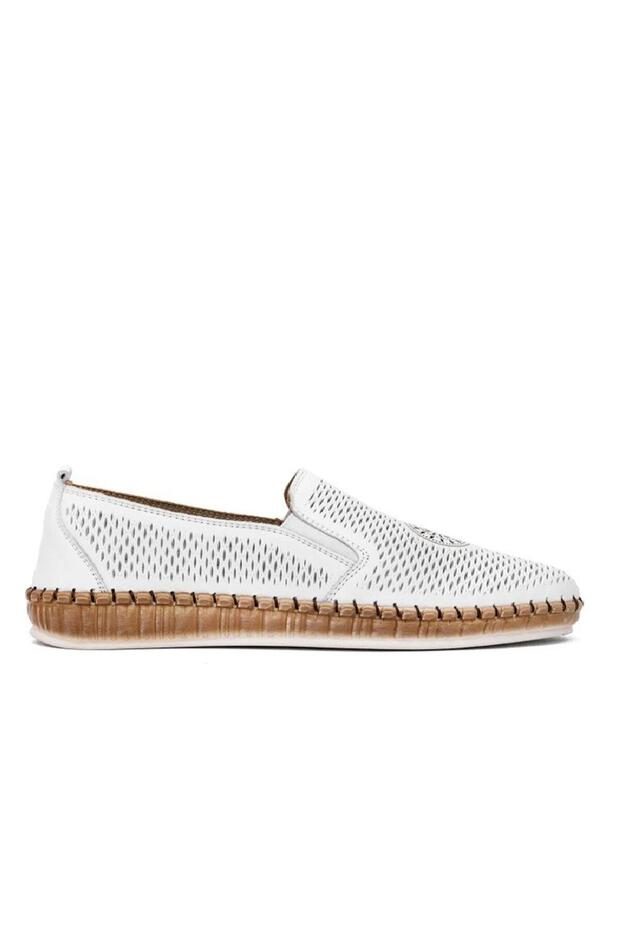 25370003Y Women's Genuine Leather Casual Shoes White