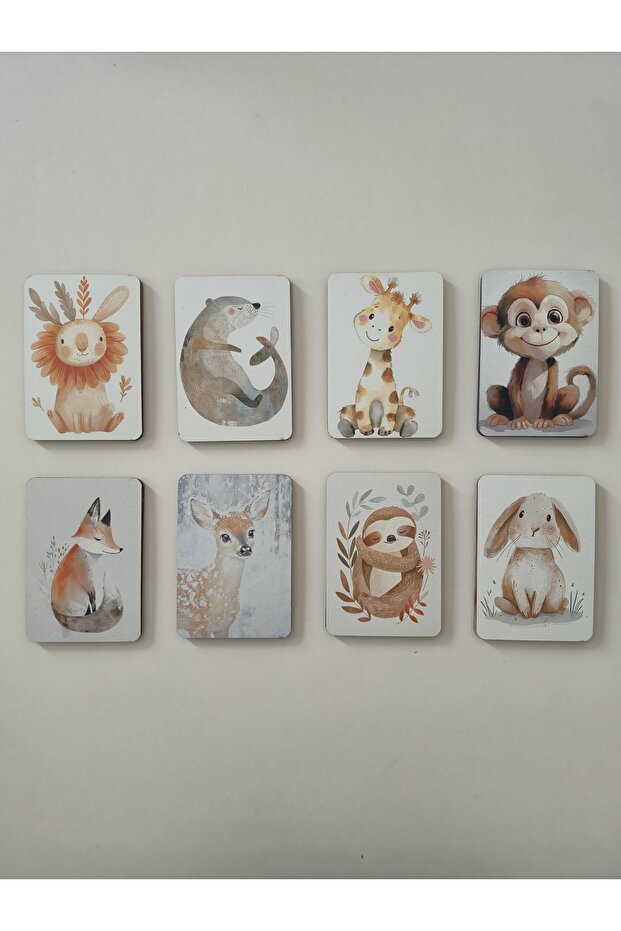 Çocuk Odası Mdf Tablo 12 cm x 17 cm - 8 Adet - 1