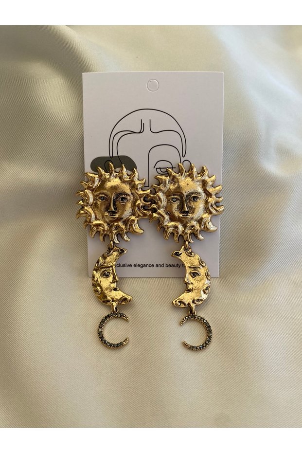 Sunny Steel Gold Earrings