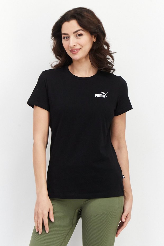 Women Sportswear Fit Brand Logo Training T-Shirt, Black