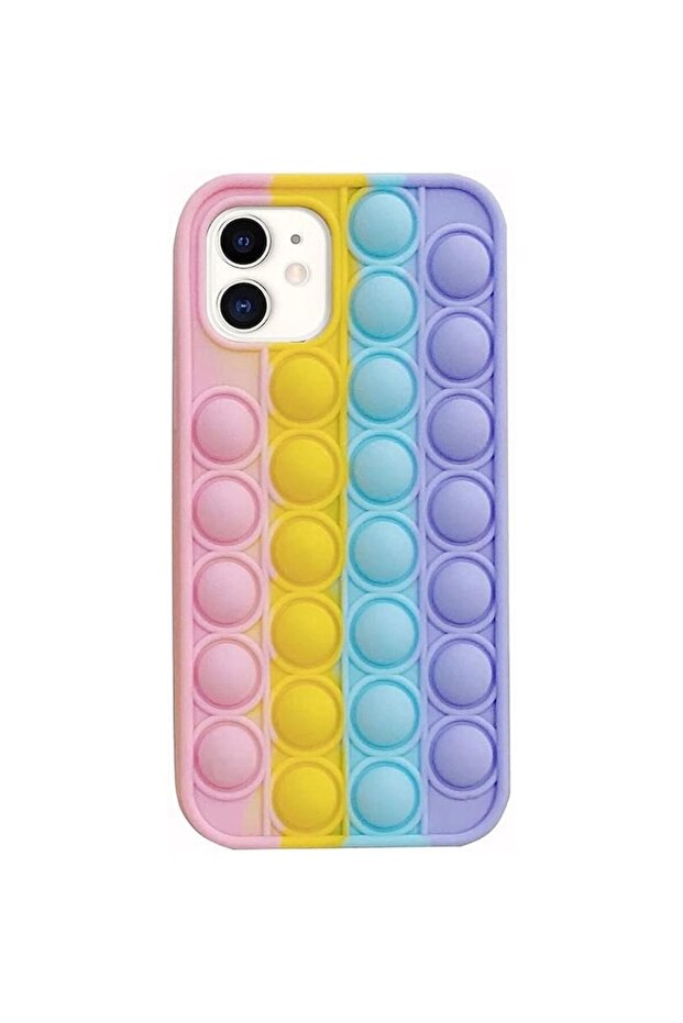 Protective Case Compatible with iPhone 12 Pro Max, Bubble Fidget Pop It, Multicolor - 3