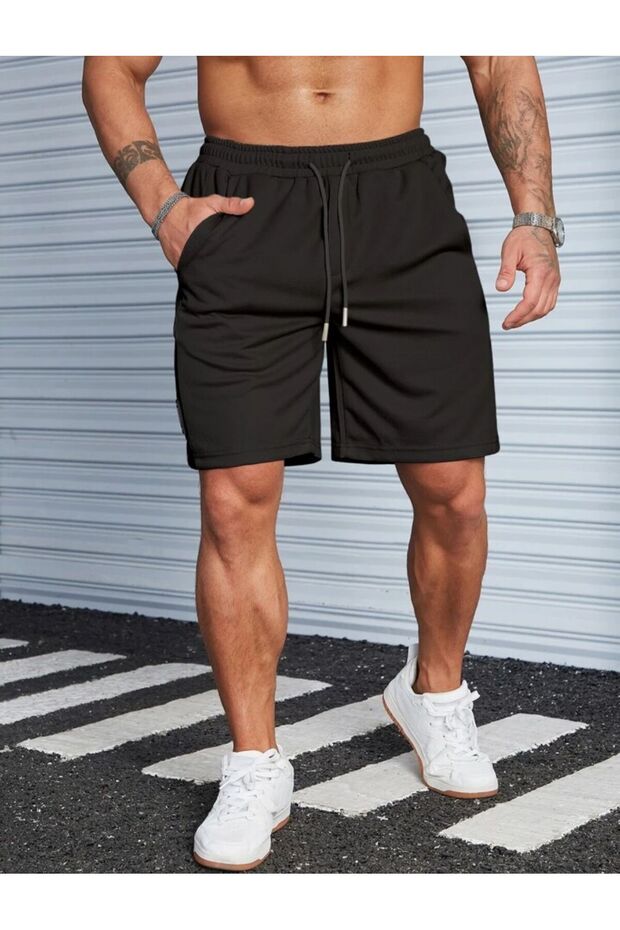 Erkek Spor Fit Şort - 1