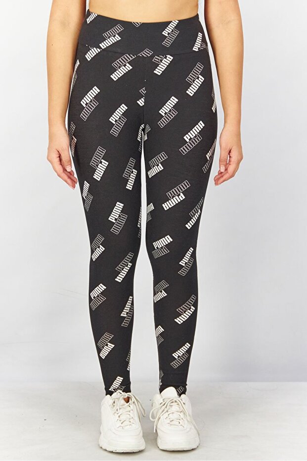 Women High Waist Allover Print Cropped Leggings, Multicolor