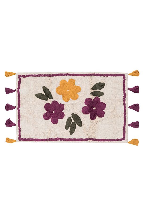 LCW HOME Karişik Çiçek Nakışlı Banyo Paspası 50x80 cm - 6