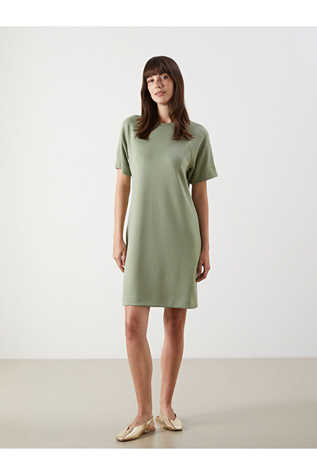 Nevavm Oval Collar T-Shirt Dress with a Difference