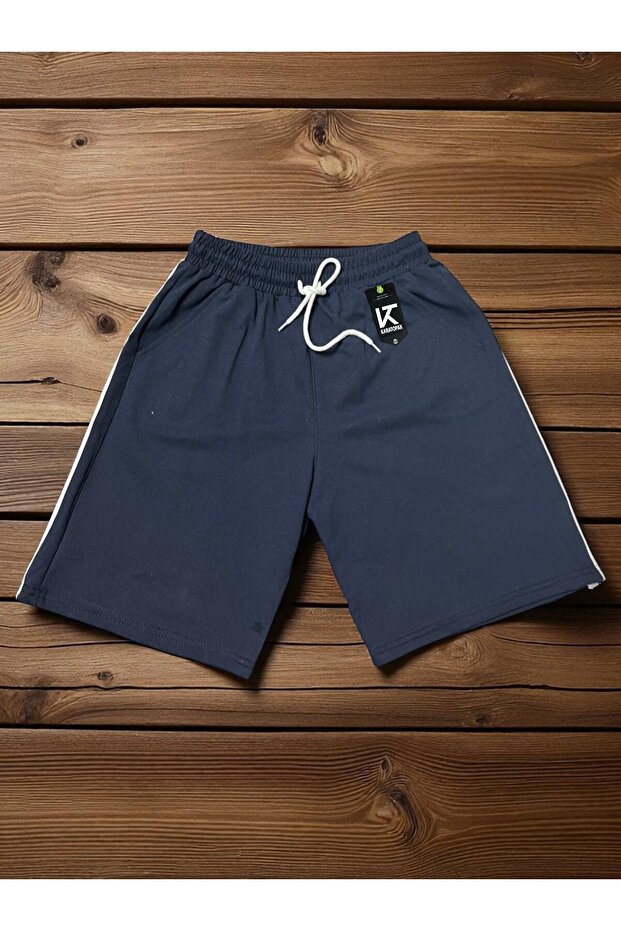 Double Striped Summer Comfortable Basic Shorts - 1