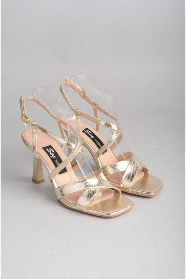 Seç 8373 Evening Shoes (Heel Height: 9.5 cm) Gold