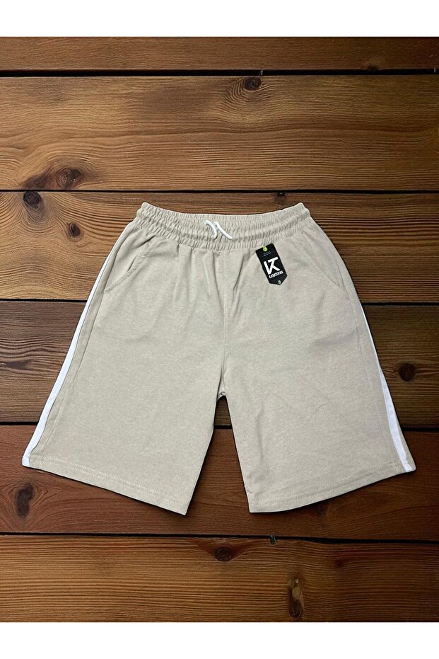 Double Striped Summer Comfortable Basic Shorts - 1
