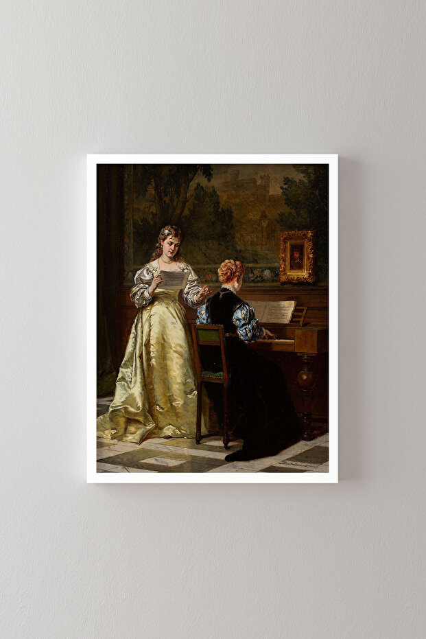 Music Lesson - White Frame