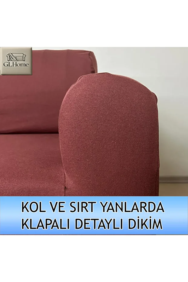 %100 PAMUK FRANSIZ KUMAŞ TEKLİ KOMPLE GİYDİRME TEKLİ & BERJER , BOHEM, PORTO, vb MODEL KOLTUK KILIFI - 3