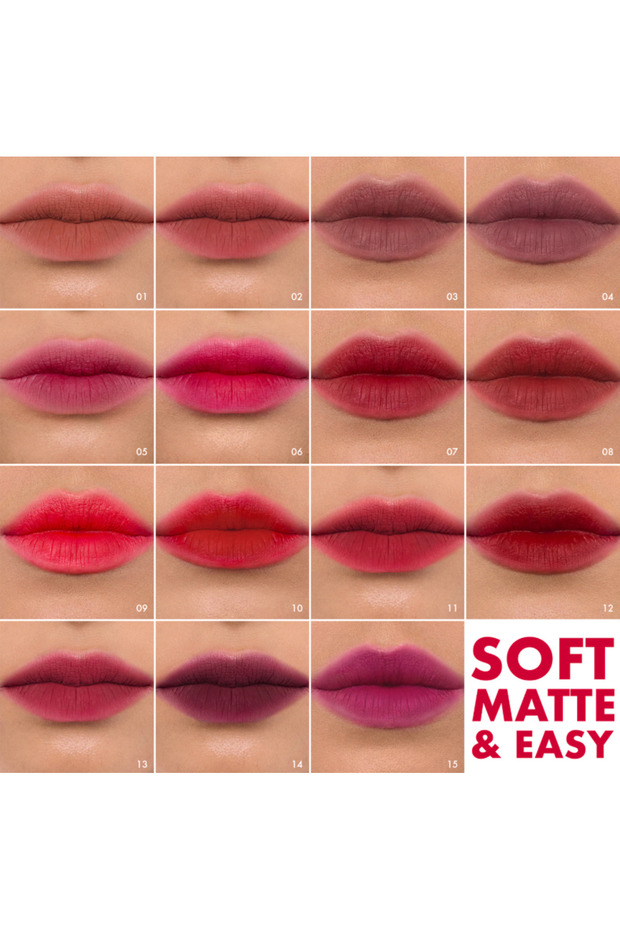 Soft Matte & Easy - Mat Ruj, Ultra Hafif Mat Bitiriş, Seçkin Tonlar, Uzun Süre Kalıcı Renk (4.5ml) - 3