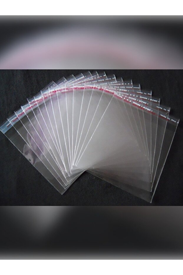 28x60 Cm Şeffaf Yapışkanlı Poşet Opp Kendinden Yapışkanlı Jelatin Parlak Poşet 500 Adet - 1