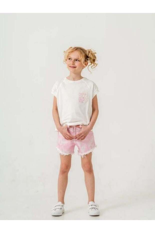 Girl's Tie-Dye Patterned Shorts Set