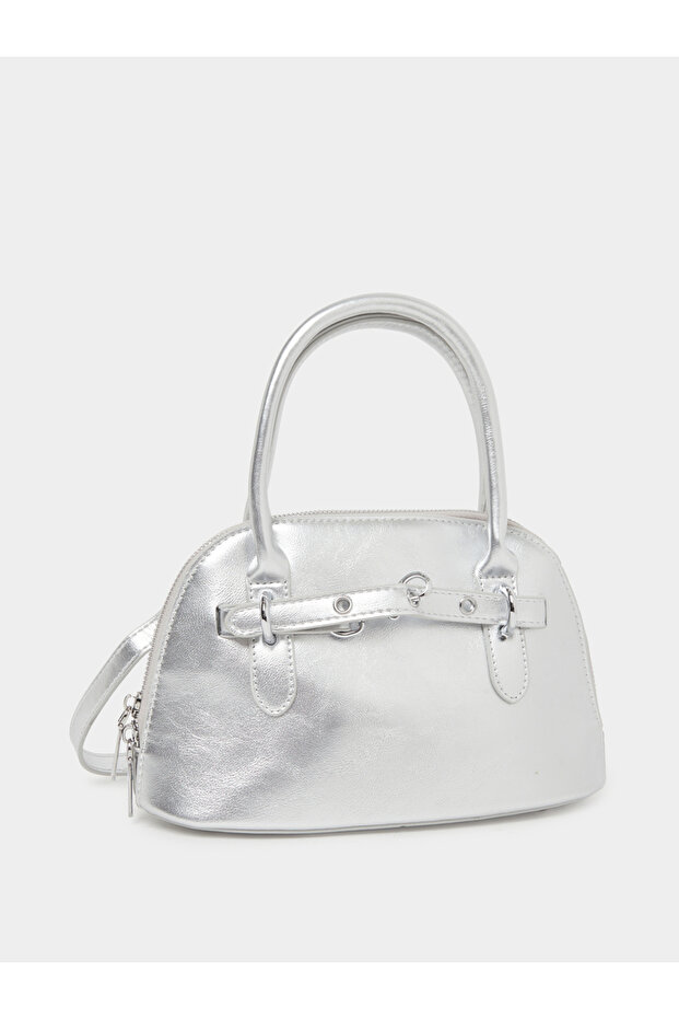 Belted Detail Dual Handle Handbag
